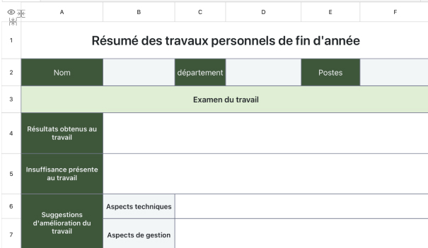 Résumé des travaux personnels de fin d'année